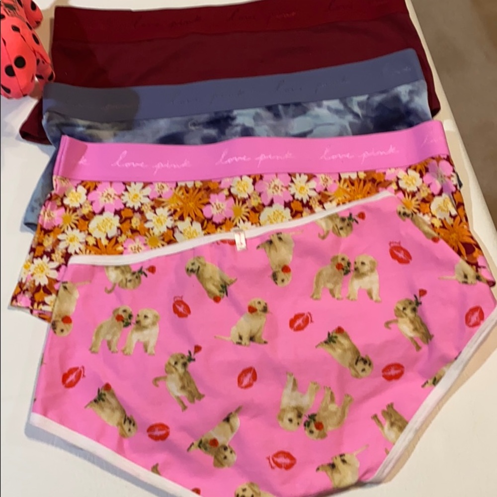 Bundle NWT VS Pink Logo BoyShorts Large - Picture 2 of 9